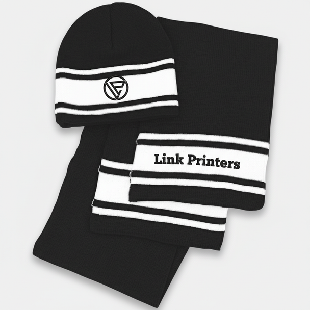 Varsity Embroidery Hat and Scarf Set