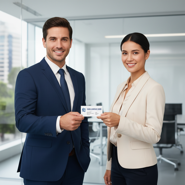 Soft-touch velvet laminated business cards with matte suede finish printed on thick 19pt cardstock for a premium professional look.