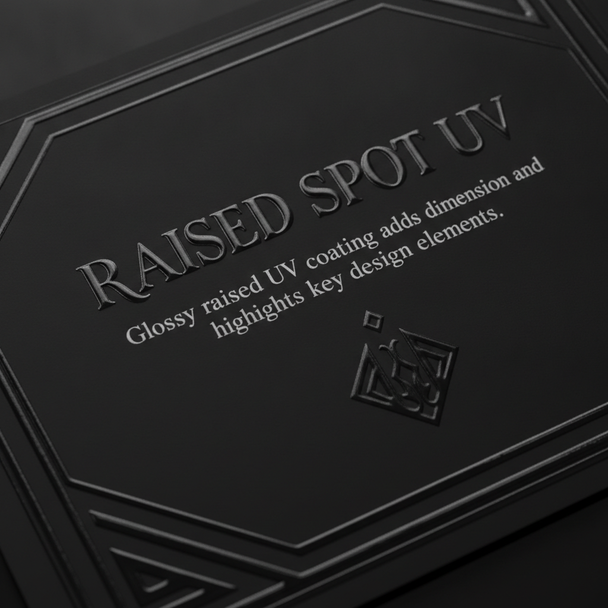 Collectors Card, Luxury Spot UV and Raised Foil