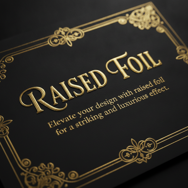 Collectors Card, Luxury Spot UV and Raised Foil
