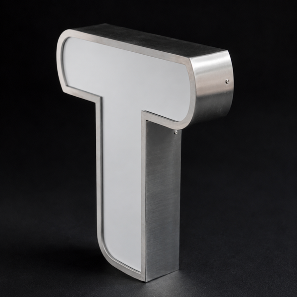 Custom infinity mirror LED channel letter with illuminated 3D acrylic layers