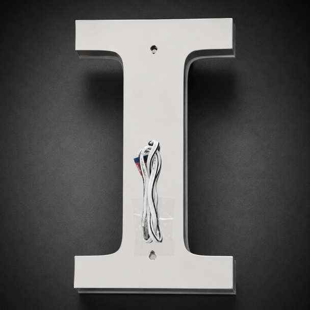 Front and center band LED illumination on custom 3D raised acrylic storefront sign