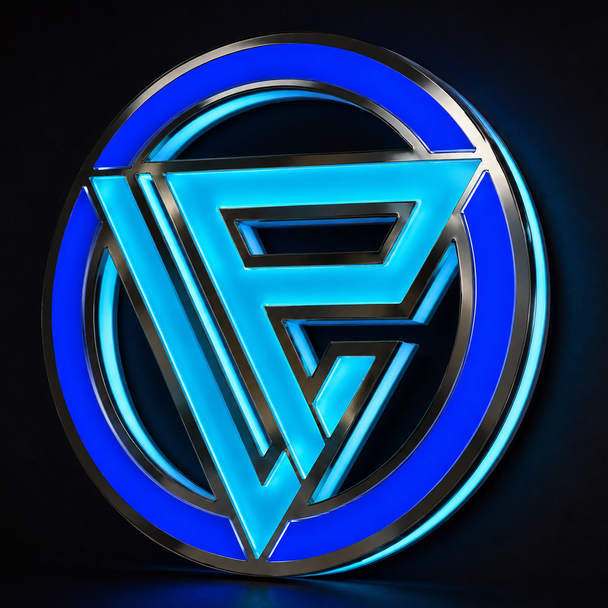 Front and center band LED illumination on custom 3D raised acrylic storefront sign