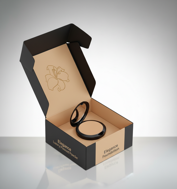 Custom full-color printed no-glue roll-over tab packaging boxes made from 18 pt. C1S carton stock in multiple sizes