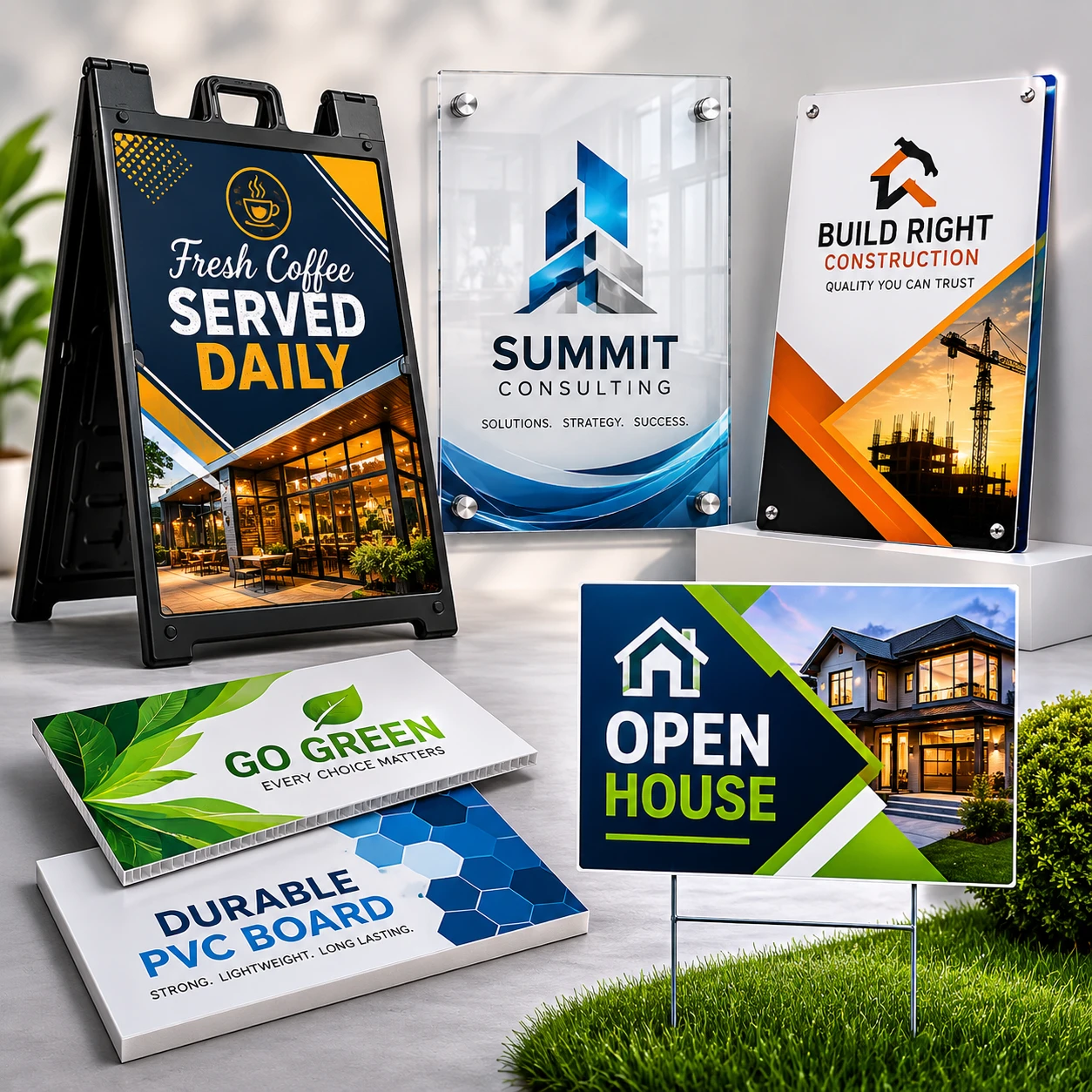 Yard Signs and Sidewalk A-Frame Signs