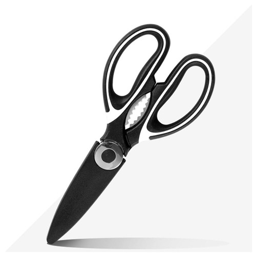 Multifunctional Heavy Duty Ultra Sharp Kitchen Shears with Cover, Stainless Steel Kitchen Scissor with Beer Bottle Opener, Fish Scale Remover and Nut Cracker - Kitchen Gadget Tool