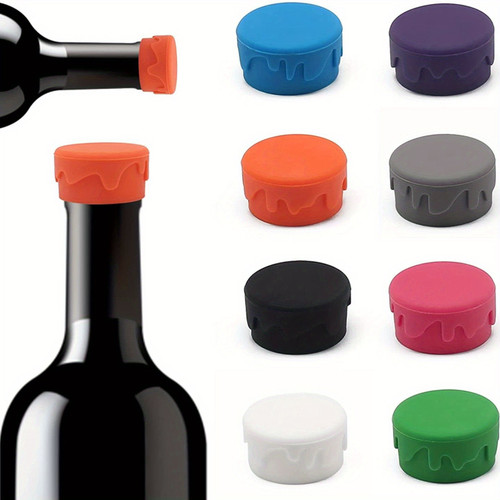 8PCS Wine Stoppers; Reusable Silicone Wine Corks; Silicone Wine Bottle Stopper; Glass Corks Beverages Beer Champagne Bottles For Corks To Keep Wine Fresh