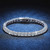 Platinum Silver Plated Moissanite Bracelet Full Row