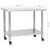 Kitchen Work Table with Wheels 39.4"x23.6"x33.5" Stainless Steel