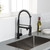 Single Handle Pull Down Sprayer Kitchen Faucet in Brushed Nickel