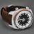 Favre-Leuba Men's 00.10101.08.13.44 'Raider Harpoon' Black White Dial Brown Leather Strap Automatic Watch