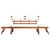 Garden Bench with Cushions 2-in-1 74.8” Solid Acacia Wood