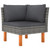 3-Seater Garden Sofa with Cushions Gray Poly Rattan