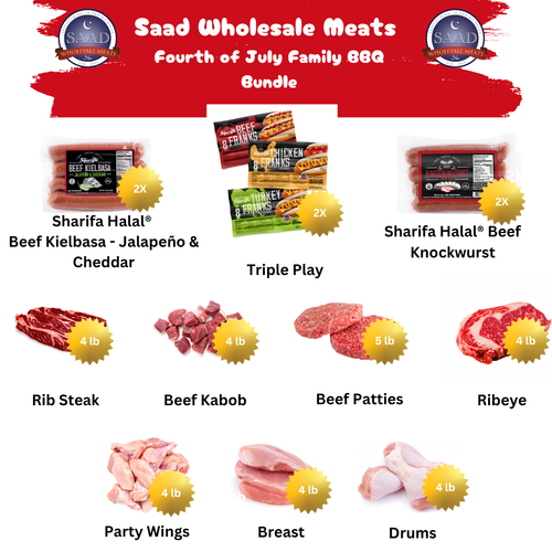 Saad Wholesale Meats Fourth of July Family BBQ Bundle (37 lbs)