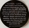 JOY DIVISION Closer Live -Sealed Import LP
