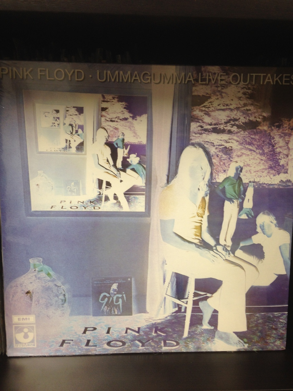 pink floyd ummagumma lp with green vinyl