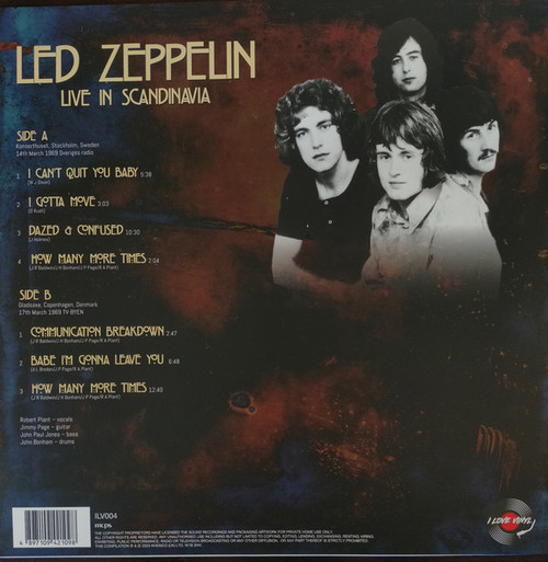 LED ZEPPELIN Live in Scandinavia Broadcasts 1969 - New EU Vinyl