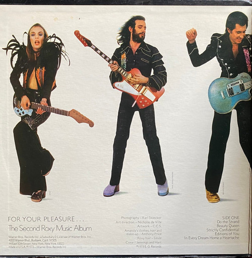 ROXY MUSIC For Your Pleasure - Rare White Label Vinyl Pressing
