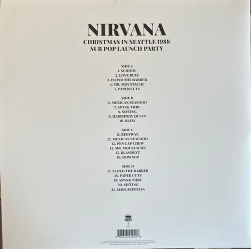 NIRVANA Christmas in Seattle - Sealed COLORED DBL Vinyl LP, 21