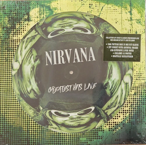 NIRVANA Greatest Hits Live - Sealed Import  Picture Disc w/Insert & Poster!