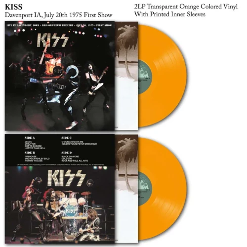 KISS Live In Davenport, RKO Orpheum 7/30/75 - Sealed Double Colored Vinyl LP