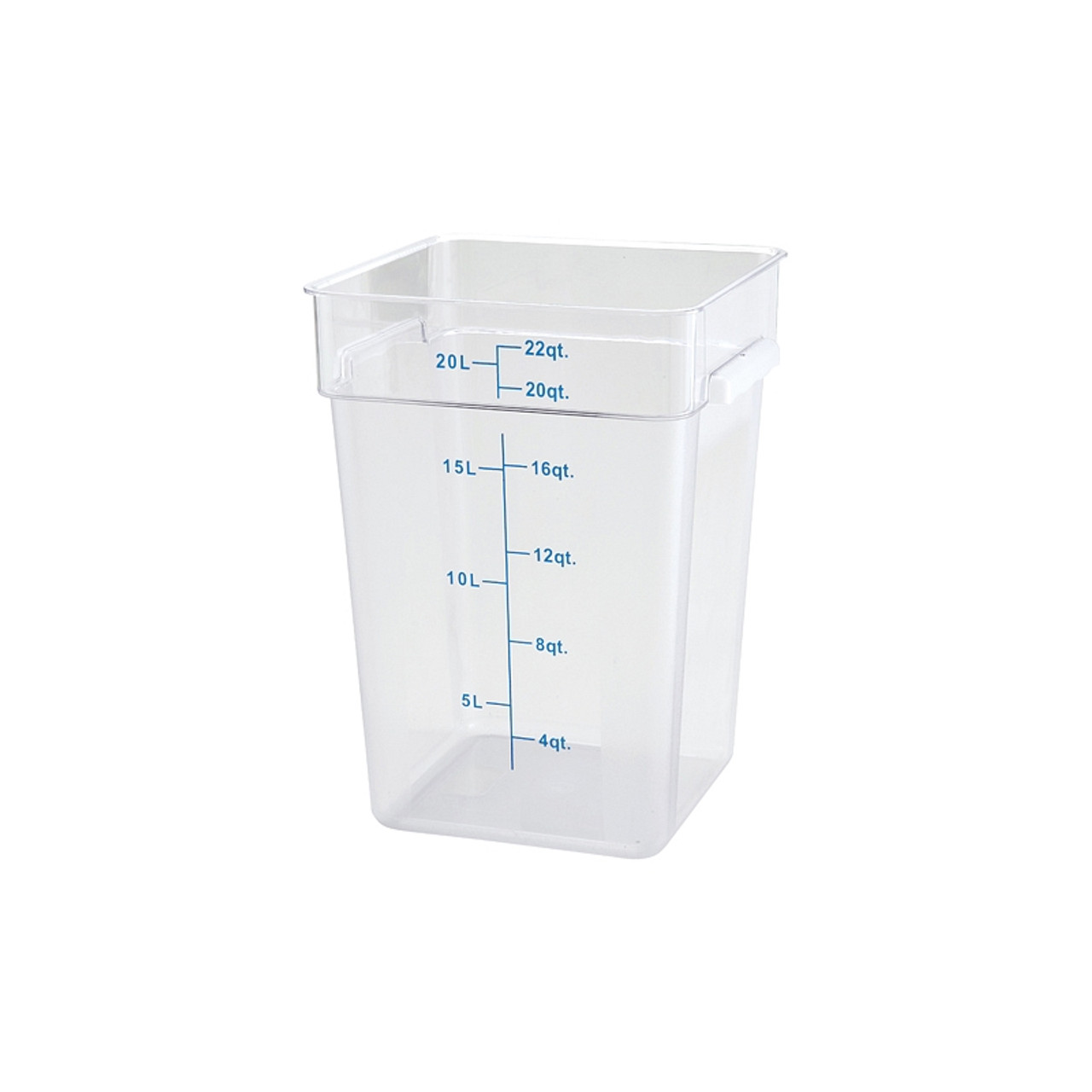 Vigor 18 Qt. Translucent Square Polypropylene Food Storage