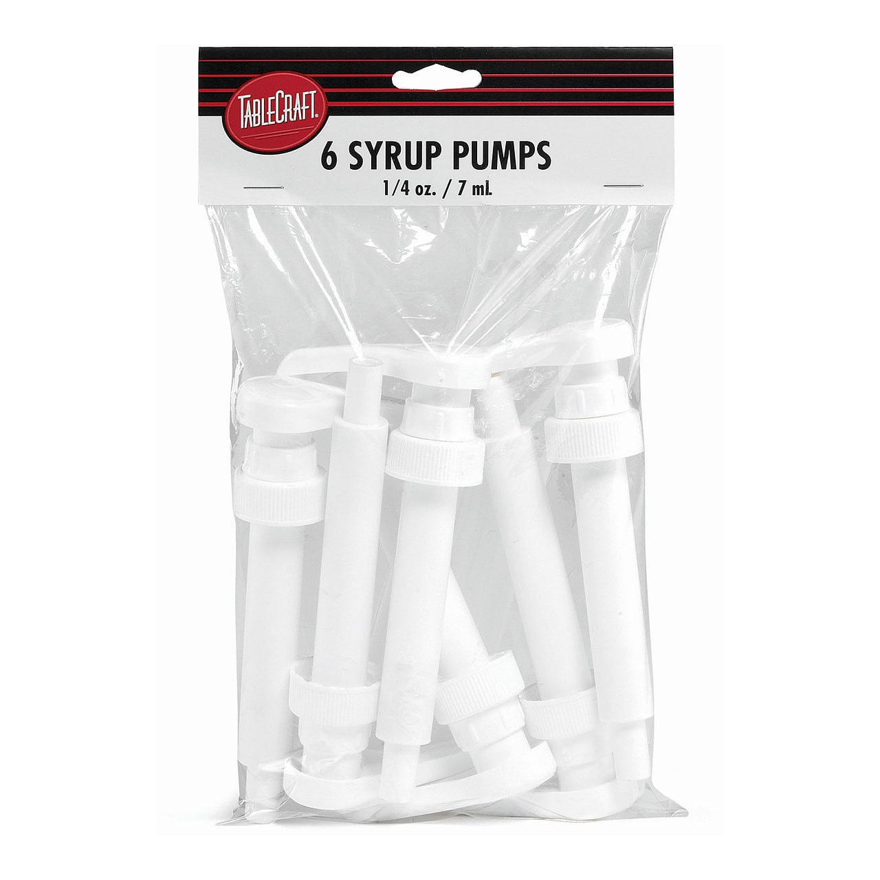 Tablecraft C66128 Syrup Pump, 1/4 oz., 28mm Top, 11" Dip Tube (Pack of