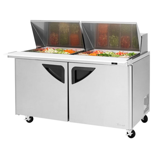 Turbo Air TST-60SD-24-N Super Deluxe Mega-Top Sandwich Salad Prep Table - 2 Solid Doors