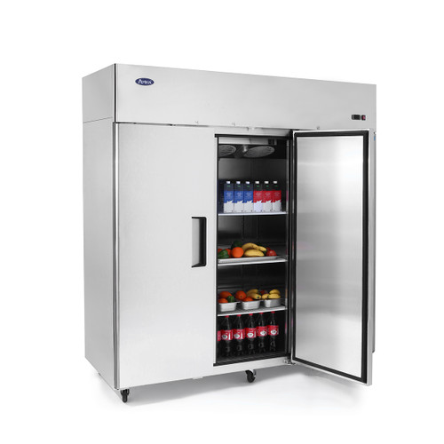 Atosa MBF8006GR Top Mount Refrigerator, (3) Three Door [middle door opened]