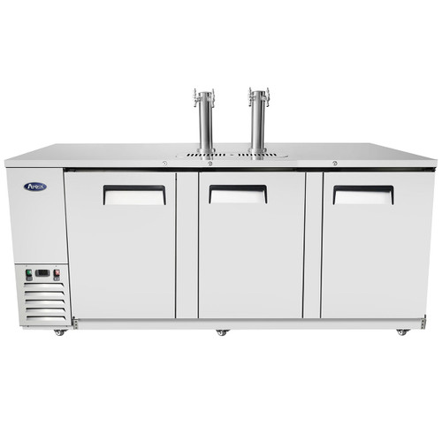 Atosa MKC90GR (2) Double Tap Kegerator Beer Dispenser - Stainless Steel, (4) 1/2 Keg Capacity (MKC90)