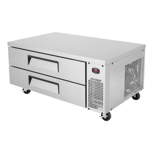 Turbo Air TCBE-52SDR-N Super Deluxe 52" Stainless Steel Chef Base Refrigerator - 2 Drawers