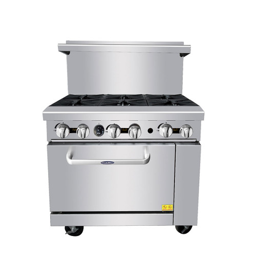 Atosa ATO-6B 36" Gas Range with 6 Burners and Standard Oven (ATO-6B)