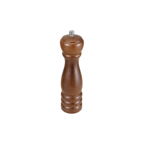 Winco WPM-08 Pepper Mill, 8"H, Zinc Alloy Grinder, Rubberwood