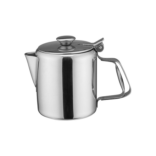 Winco W612 12 oz. Stainless Steel Short Spout Beverage Server