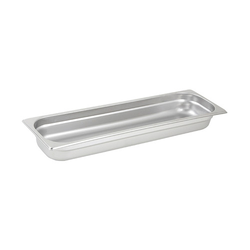 Winco SPJL-2HL Half Size Long 2-1/2" Deep Anti-Jam Stainless Steel Steam Table Pan - 25 Gauge