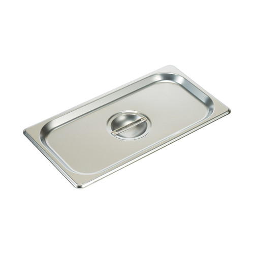 Winco SPSCT 1/3 Size Solid Stainless Steel Steam Pan Cover