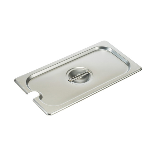 Winco SPCT 1/3 Size Slotted Stainless Steel Steam Pan Cover