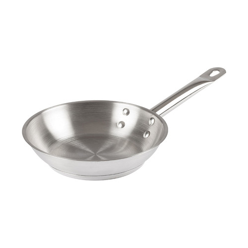 Winco SSFP-8 8" Stainless Steel Fry Pan, Induction Ready