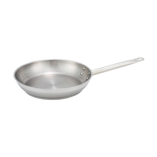 Winco SSFP-11 11" Stainless Steel Fry Pan, Induction Ready