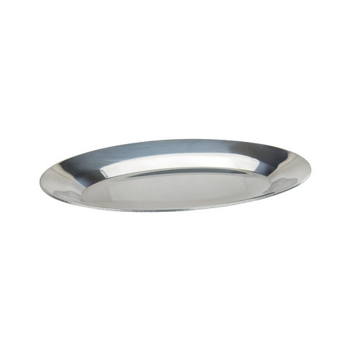 Winco APL-12 12" Oval Aluminum Sizzle Platter