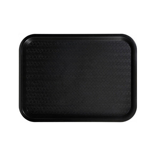 Winco FFT-1216K 12" x 16" Black Plastic Fast Food Tray