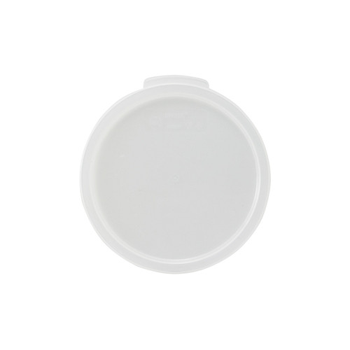 Winco PPRC-24C 2 and 4 Qt. White Polypropylene Round Storage Container Lid