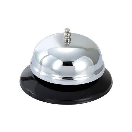 Winco CBEL-2 Call Bell, 4" dia., Plastic Base, Chrome-Plated