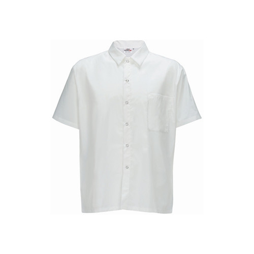 Winco UNF-1WXL Unisex Chef Shirt, Snap-Buttons - White, X-Large