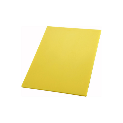 Winco CBYL-1520 Rectangular Cutting Board, 15" x 20" x 1/2" - Yellow