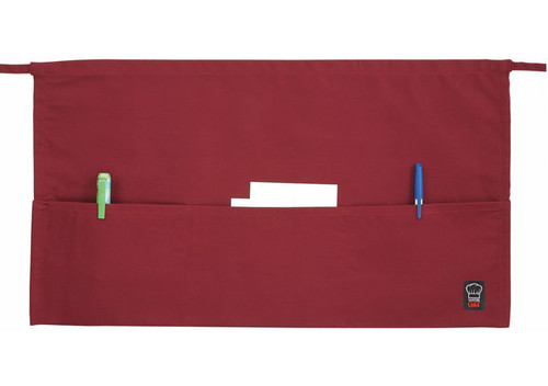 Winco WA-1221R Waist Apron, 22" x 12", Burgundy