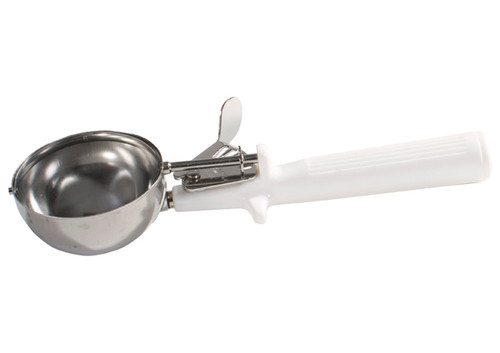 Winco ICOP-6 Deluxe Disher, Size 6, 5-1/3 oz., White, Stainless