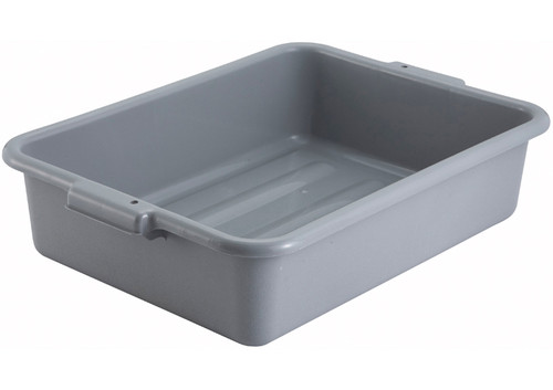Winco PL-5G Dish Box, 20-1/4" x 15-1/2" x 5", Gray, 1-Compartment