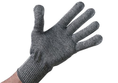 Winco GCRA-L Cut-Resistant Glove, Large, Grey Wristband