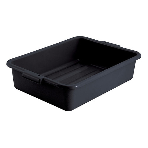 Winco PL-5K Dish Box, 20-1/4" x 15-1/2" x 5", Black, 1-Compartment